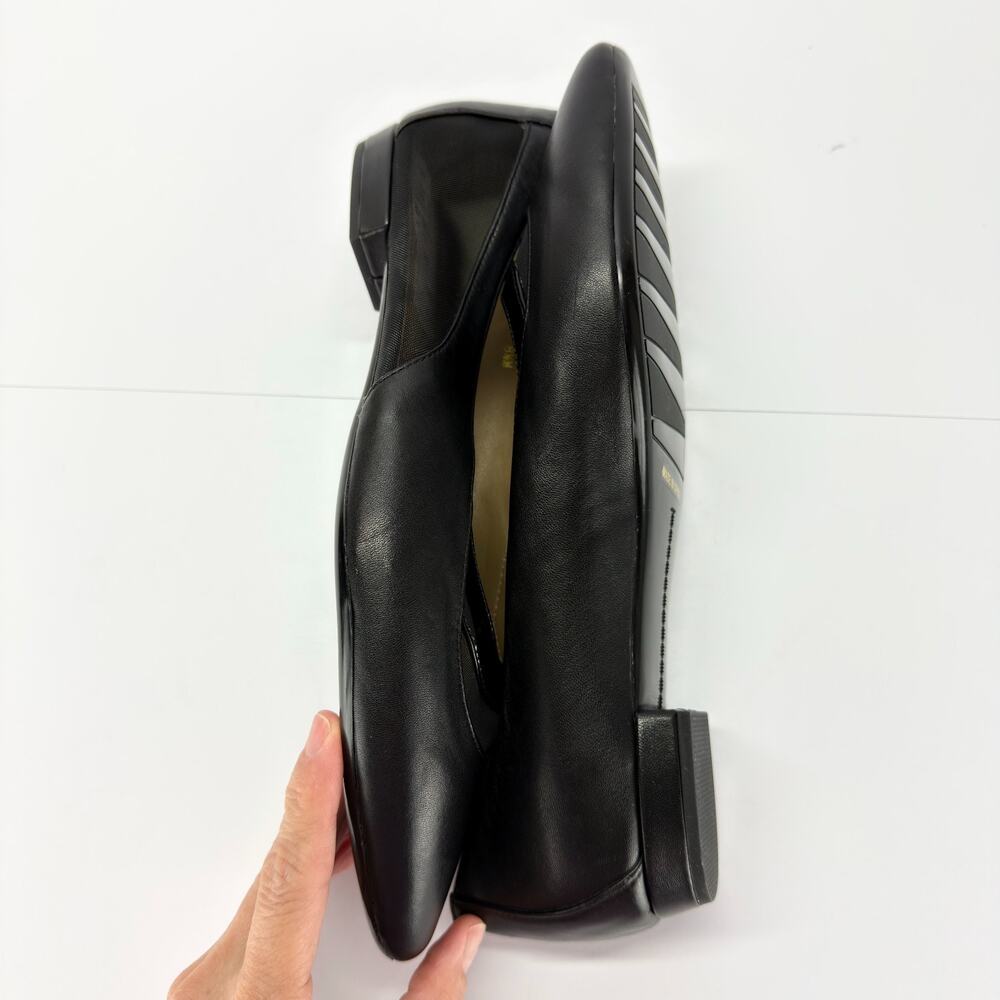 Neiman Marcus Leather Mesh Flats Women Sz 8.5M Slip-On Pointed Toe Office Casual - Picture 7 of 12